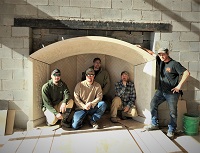 Dropplement fireplace install crew