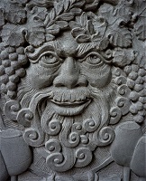 Greenman stone carving