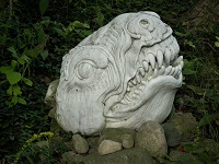 Greenman stone carving